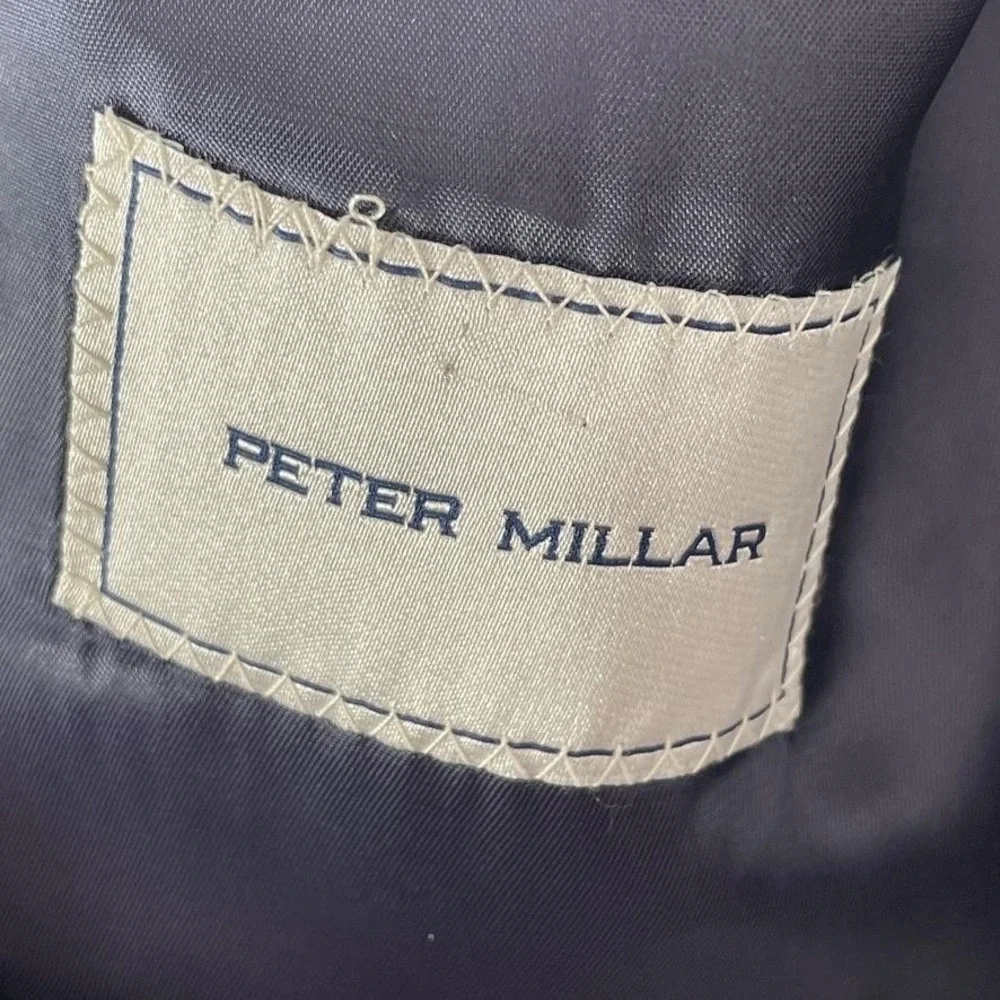 Peter‎ Millar Suit Vest Mens 50 Tall Blue Wool Belted Formal Business Waistcoat
